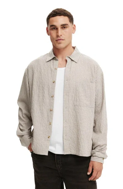 Cotton On Hudson Long Sleeve Shirt In Neutral
