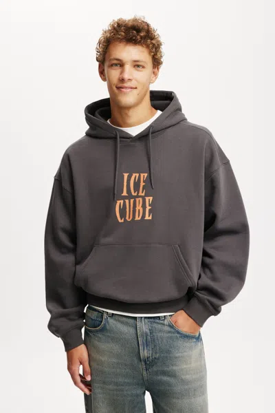 Cotton On Ice Cube Box Fit Music Hoodie In Gray