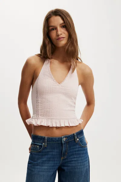 Cotton On Halter Neck Top In Purple