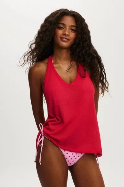 Cotton On Isla Knit Halter Top In Red