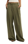Cotton On Izzy Pleated Suiting Pant In Burnt Olive