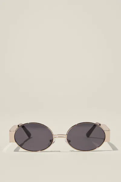 Cotton On Izzy Round Metal Sunglasses In Silver/smoke