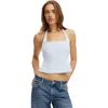 Cotton On Izzy Suiting Halter Top In Blue