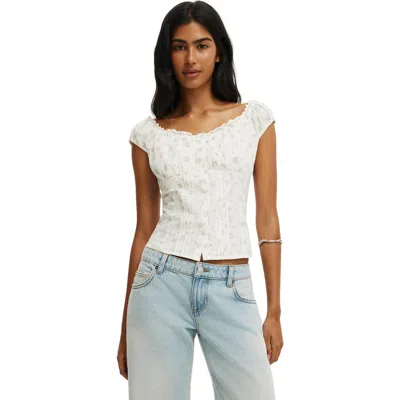 Cotton On Jamie Off Shoulder Top In White