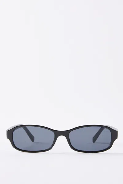 Cotton On Jamie Slim Wrap Around Sunglasses In Black