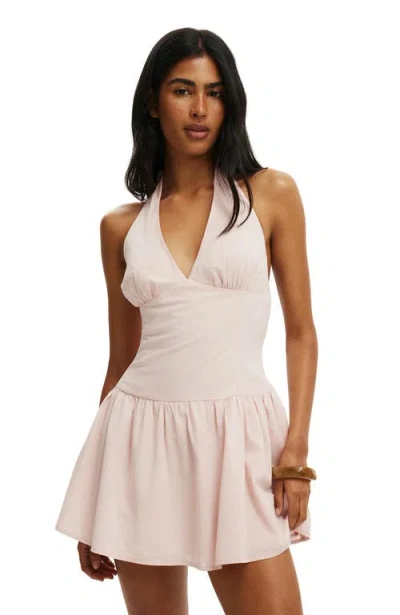 Cotton On Kaity Halter Mini Dress In Pink