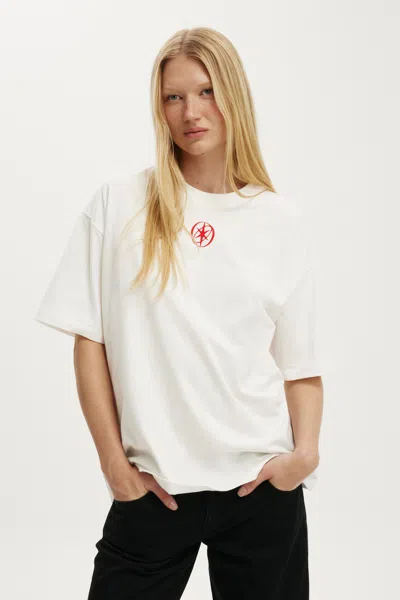 Cotton On Katseye Music Boxy Graphic Tee In White