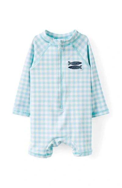 Cotton On Kids Baby Long Sleeve All In One Swimsuit In Blue