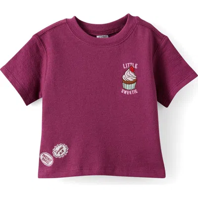 Cotton On Kids Baby Textured Tee In Burgundy