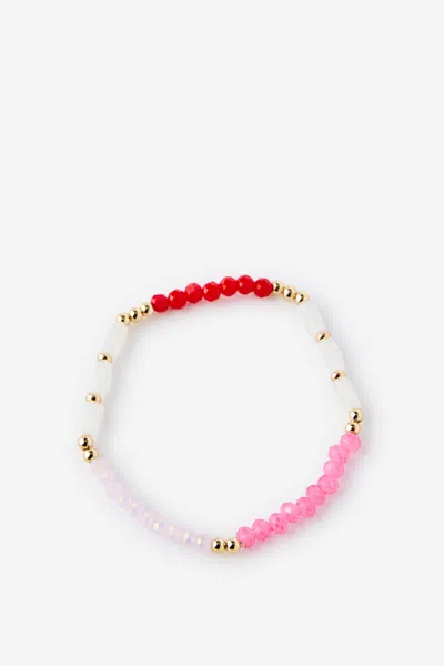 Cotton On Kids Beaded Bracelet In Red