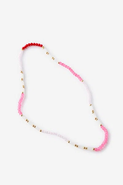 Cotton On Kids Beaded Necklace In Pink