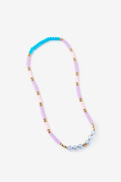 Cotton On Kids Beaded Necklace In Purple