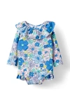 Cotton On Kids Bonnie Long Sleeve Ruffle One Piece In Gigi Baby Floral