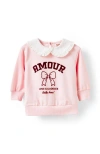 Cotton On Kids Claire Broderie Collar Top In Pink