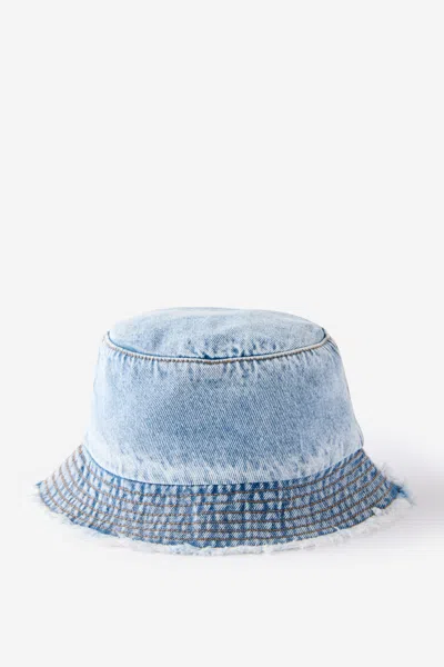 Cotton On Kids Denim Bucket Hat In Blue