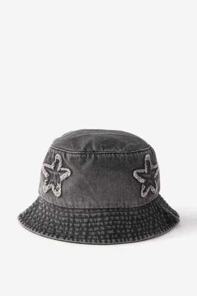 Cotton On Kids Denim Bucket Hat In Gray