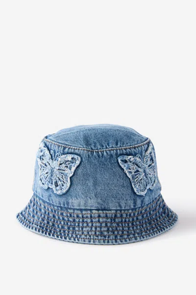 Cotton On Kids Denim Bucket Hat In Blue