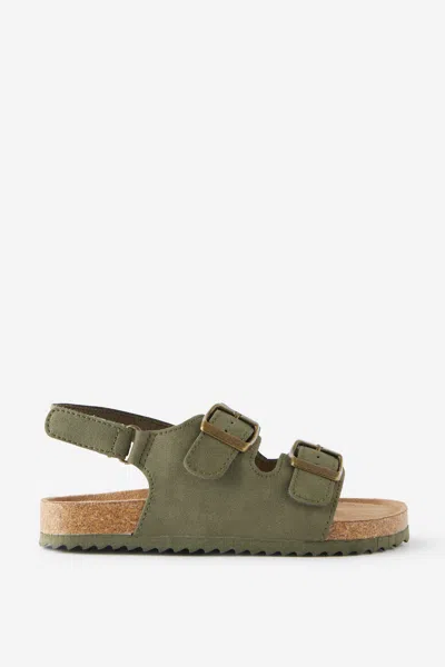 Cotton On Kids Double Buckle Sandal In Green