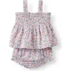 Shop Cotton On Kids Gigi Shirred Top And Bloomer Set In Vanilla Bella Floral
