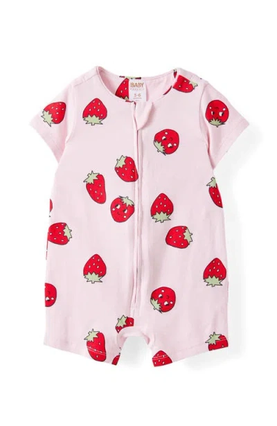 Cotton On Kids Growie Short Sleeve Zip All In One Romper In Multi