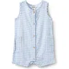 Cotton On Kids Jacob Sleeveless Playsuit In Dawn Blue Mini Gingham