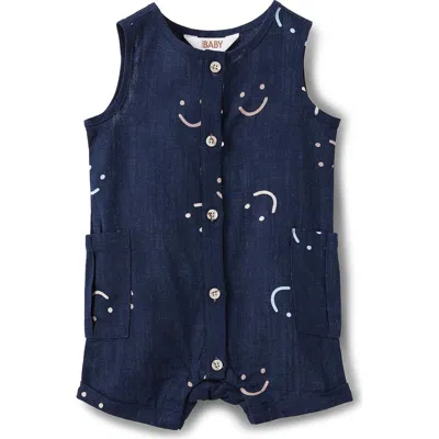 Cotton On Kids Jacob Sleeveless Playsuit In Navy Ink Summer Smiles
