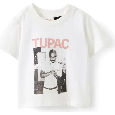 Cotton On Kids Jamie Short Sleeve Graphic Print Tee In Vanilla Tupac