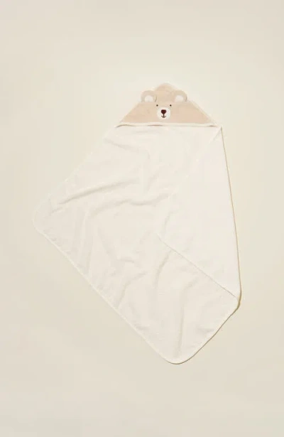 Cotton On Kids Kid's Baby Snuggle Towel In Milk Bear