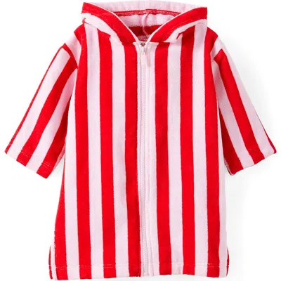 Cotton On Kids Kid's Baby Zip Through Hooded Towel In Red