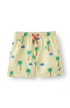 Cotton On Kids Kid's Bailey Board Short In Baby Yellow Palms