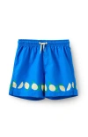 Cotton On Kids Kid's Bailey Board Short In Harbor Blue Lemon Border