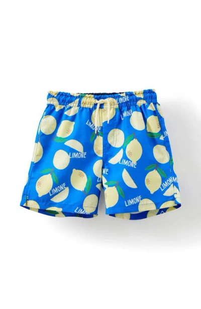 Cotton On Kids Kid's Bailey Board Short In Harbor Blue Lemons