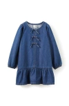 Cotton On Kids Kid's Betty Bow Front Denim Dress In Blue