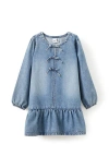 Cotton On Kids Kid's Betty Bow Front Denim Dress In Blue