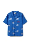 Cotton On Kids Kid's Cabana Short Sleeve Shirt In Blue