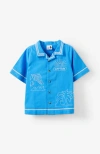 Cotton On Kids Kid's Cabana Short Sleeve Shirt In Deep Sea Blue Captain