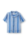 Cotton On Kids Kid's Cabana Short Sleeve Shirt In Harbor Blue Vanilla Corchet