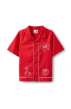 Cotton On Kids Kid's Cabana Short Sleeve Shirt In Red
