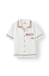 Cotton On Kids Kid's Cabana Short Sleeve Shirt In Vanilla Beach Vibes