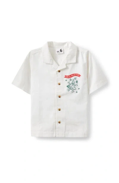 Cotton On Kids Kid's Cabana Short Sleeve Shirt In White