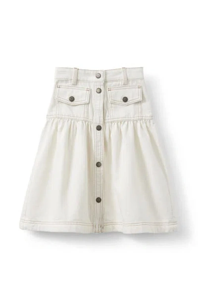Cotton On Kids Kid's Cherie Denim Midi Skirt In Hayman Ecru