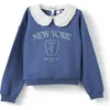 Cotton On Kids Kid's Daisy Fleece Crew In Blue