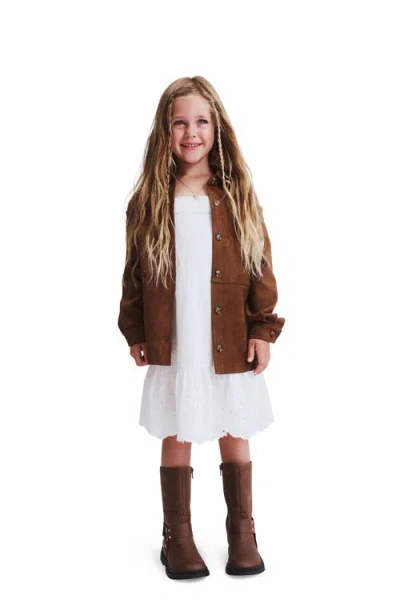 Cotton On Kids Kid's Dakota Shacket In Chestnut