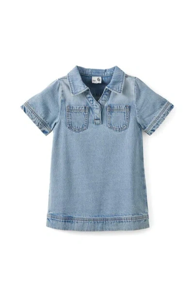Cotton On Kids Kid's Denim Polo Dress In Blue