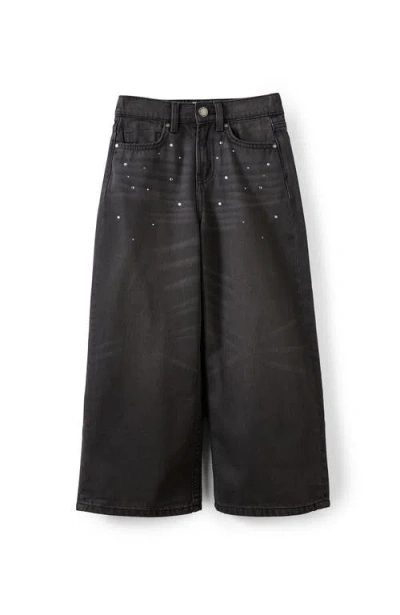 Cotton On Kids Kid's Embellished Super Wide Denim Jean In Black