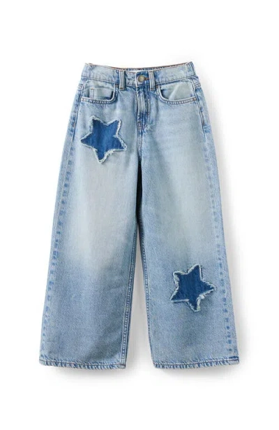 Cotton On Kids Kid's Embellished Super Wide Denim Jean In Blue