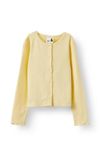 Cotton On Kids Kid's Emma Button Through Long Sleeve In Yellow