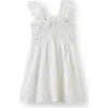 Cotton On Kids Kid's Frankie Flutter Sleeve Dress In White