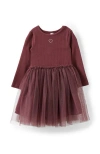 Cotton On Kids Kid's Harper Long Sleeve Dress Up Dress In Burgundy