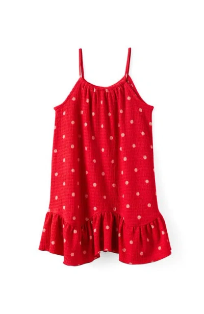 Cotton On Kids Kid's Hazel Scalloped Sleeveless Dress In Red